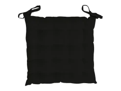 Soleil d'ocre Cojin de silla acolchada de algodón 40x40x5 cm PANAMA , por Negro
