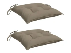 Clicnbuy Cojines de palets de jardín 2 unidades tela Oxford taupé 50x50x7 cm Topo