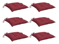 Ropa De Casa-Cojines de palets de jardín 6 uds Oxford tinto 50x50x7 cm ES719906 Rojo