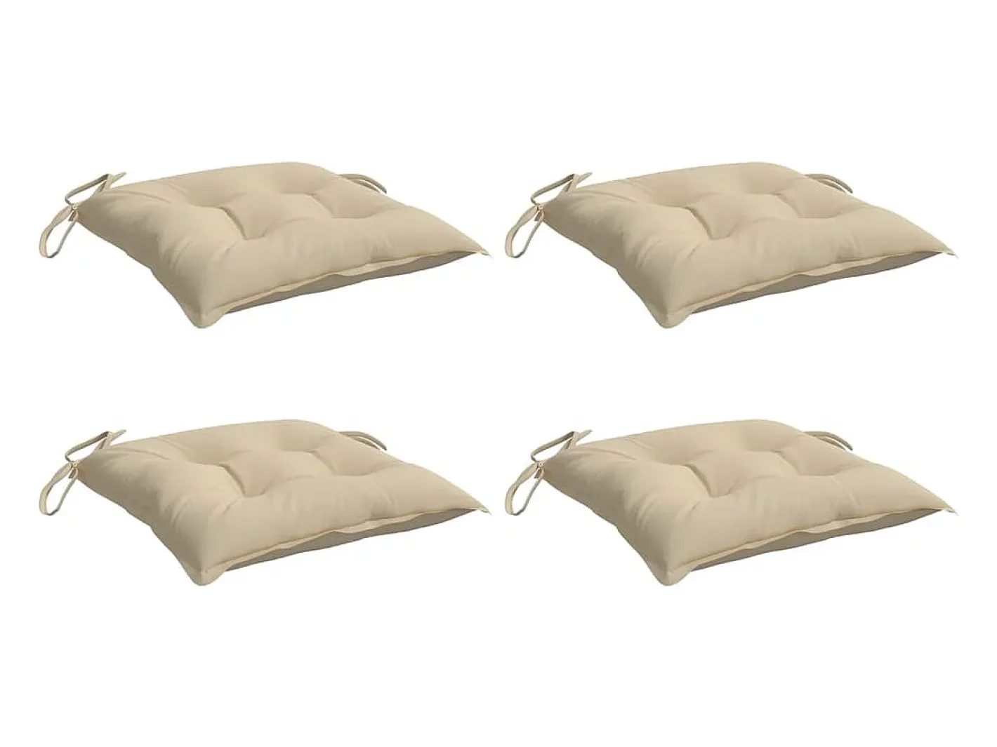 Ropa De Casa-Cojines de palets de jardín 4 uds tela Oxford 50x50x7 cm ES217667 Beige