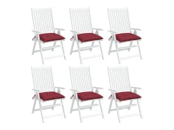 Clicnbuy Ropa De Casa-Cojines de palets de jardín 6 unidades Oxford tinto 50x50x7 cm Rojo