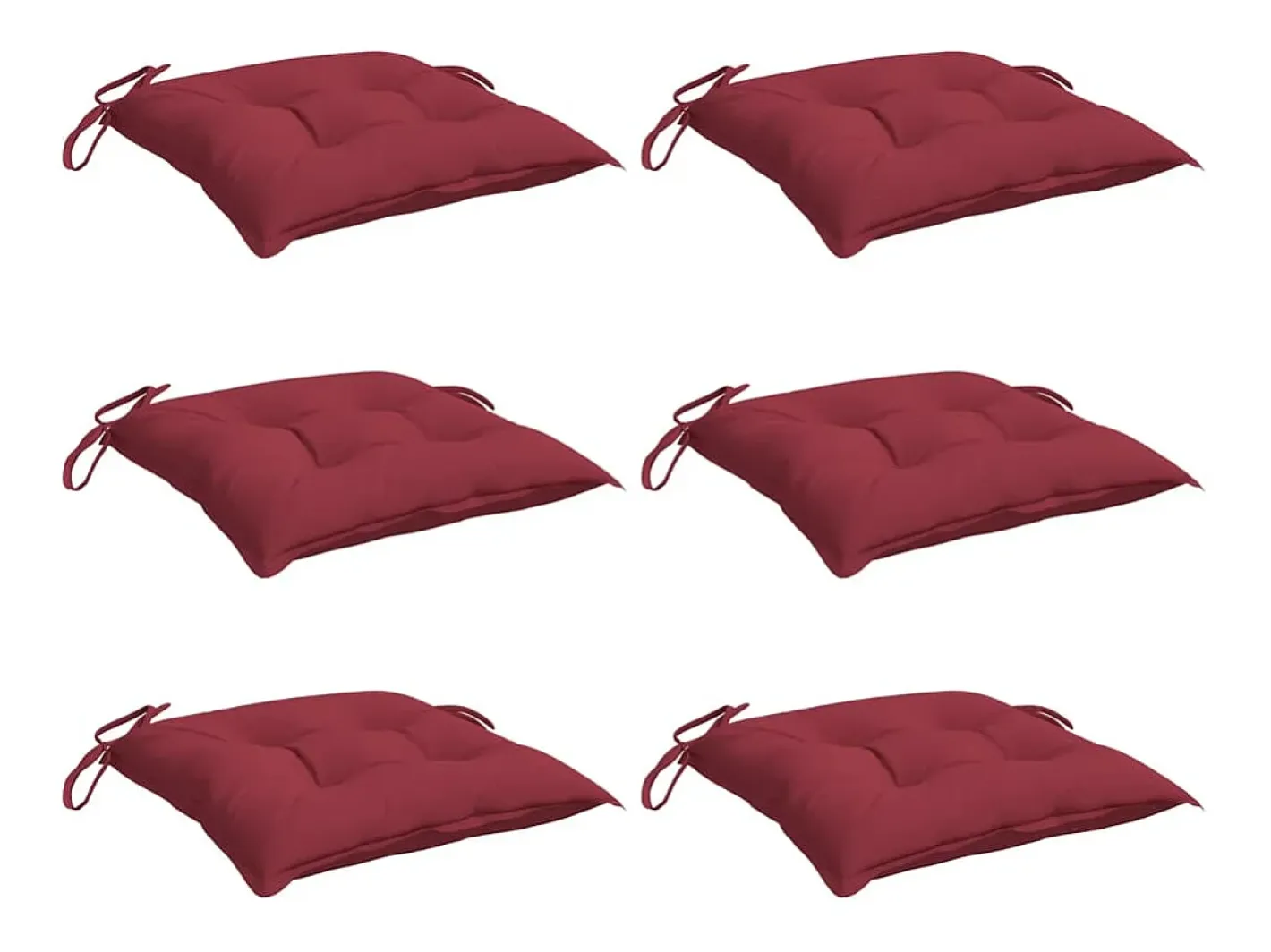 Clicnbuy Ropa De Casa-Cojines de palets de jardín 6 unidades Oxford tinto 50x50x7 cm Rojo