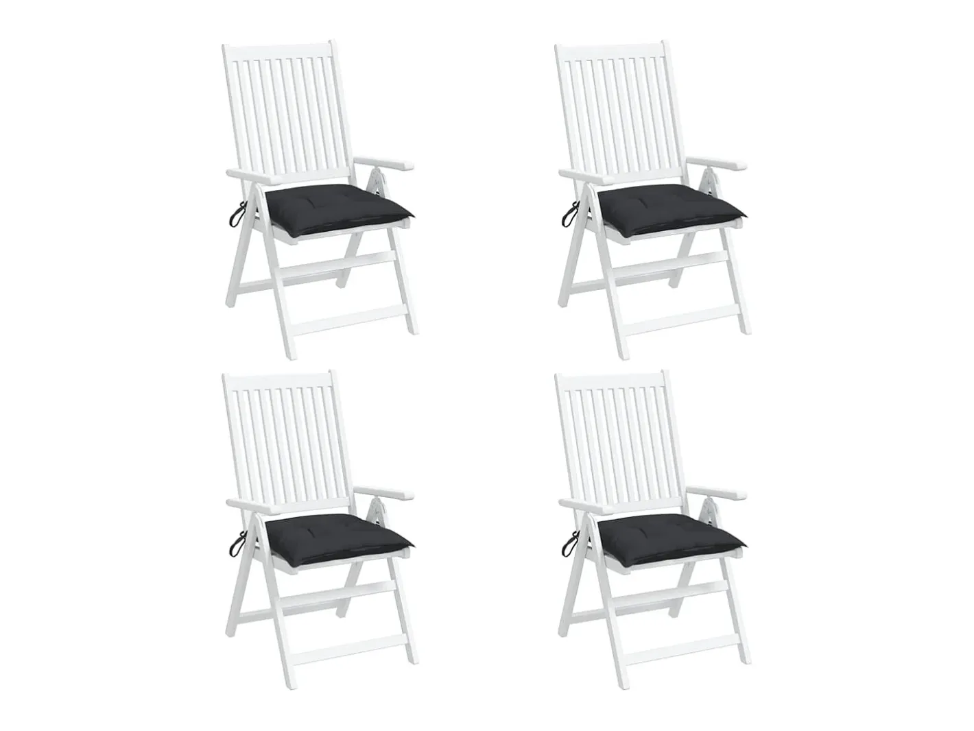 New Clicnbuy Cojines de palets de jardín 4 unidades tela Oxford 50x50x7 cm Negro