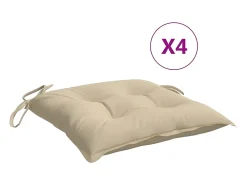 Clicnbuy Cojines de palets de jardín 4 unidades tela Oxford 50x50x7 cm Beige Clearance