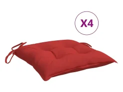 Best Clicnbuy Cojines de palets de jardín 4 unidades tela Oxford 50x50x7 cm Rojo