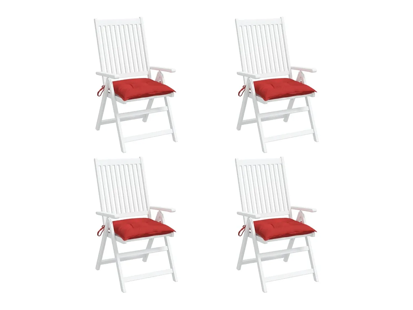Best Clicnbuy Cojines de palets de jardín 4 unidades tela Oxford 50x50x7 cm Rojo