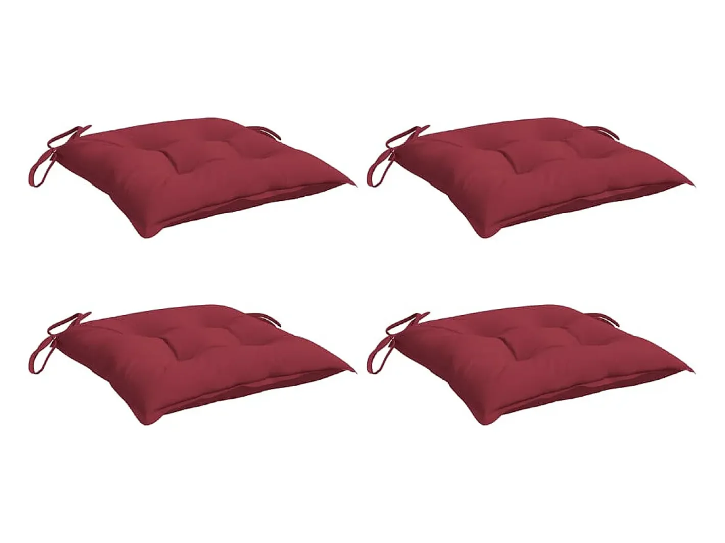 Cojines de palets de jardín 4 uds Oxford tinto 50x50x7 cm ES727245 Rojo Sale