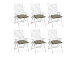 Clicnbuy Ropa De Casa-Cojines de palets de jardín 6 unidades tela Oxford taupé 50x50x7 cm Topo