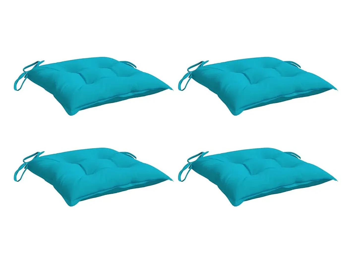 Clicnbuy Cojines de silla 4 unidades tela Oxford turquesa 50x50x7 cm Azul turquesa New