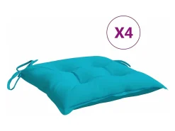 Clicnbuy Cojines de silla 4 unidades tela Oxford turquesa 50x50x7 cm Azul turquesa New