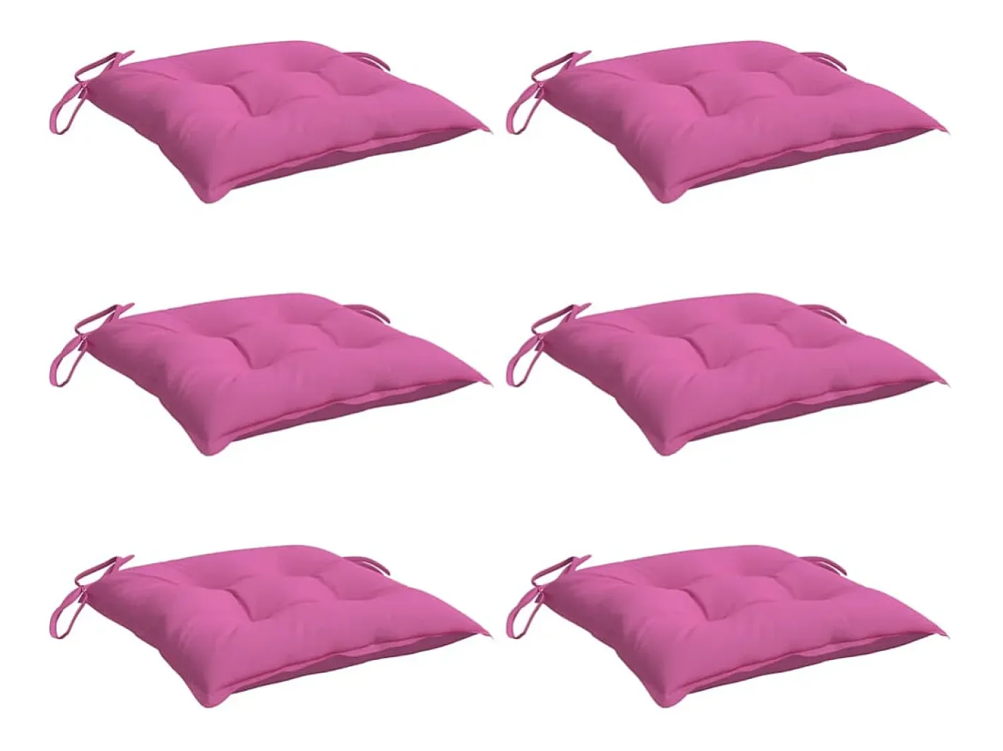 Outlet Clicnbuy Cojines de silla 6 unidades tela Oxford 50x50x7 cm Rosa