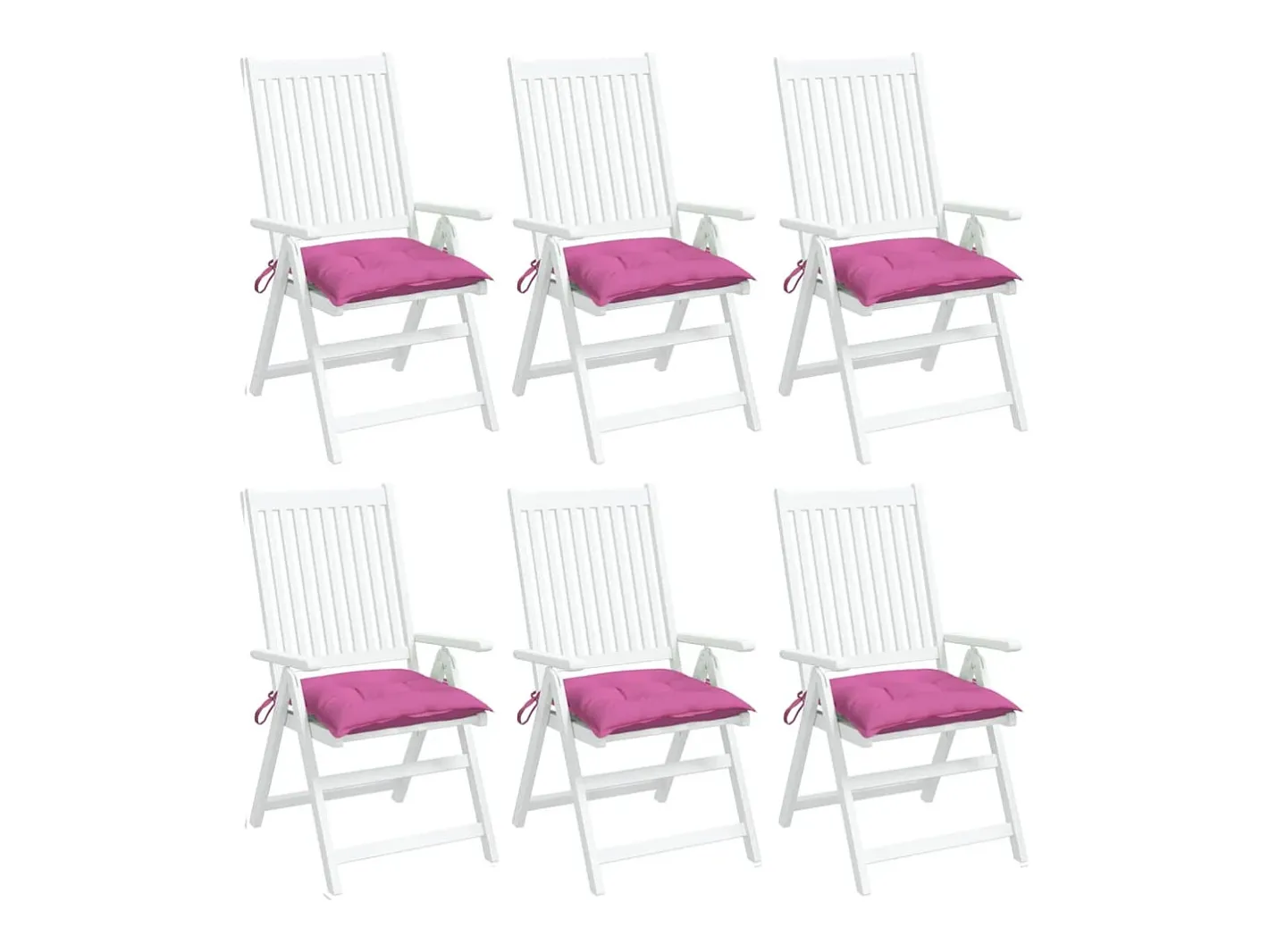 Outlet Clicnbuy Cojines de silla 6 unidades tela Oxford 50x50x7 cm Rosa