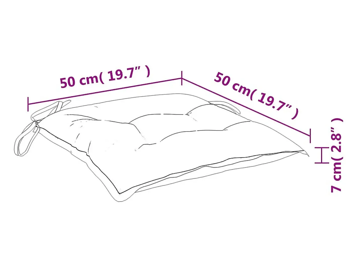 Outlet Clicnbuy Cojines de silla 6 unidades tela Oxford 50x50x7 cm Rosa