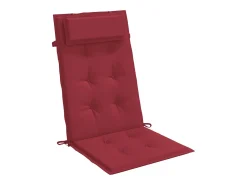Clicnbuy Cojines de silla con respaldo alto 2 unidades tela Oxford tinto Rojo Hot