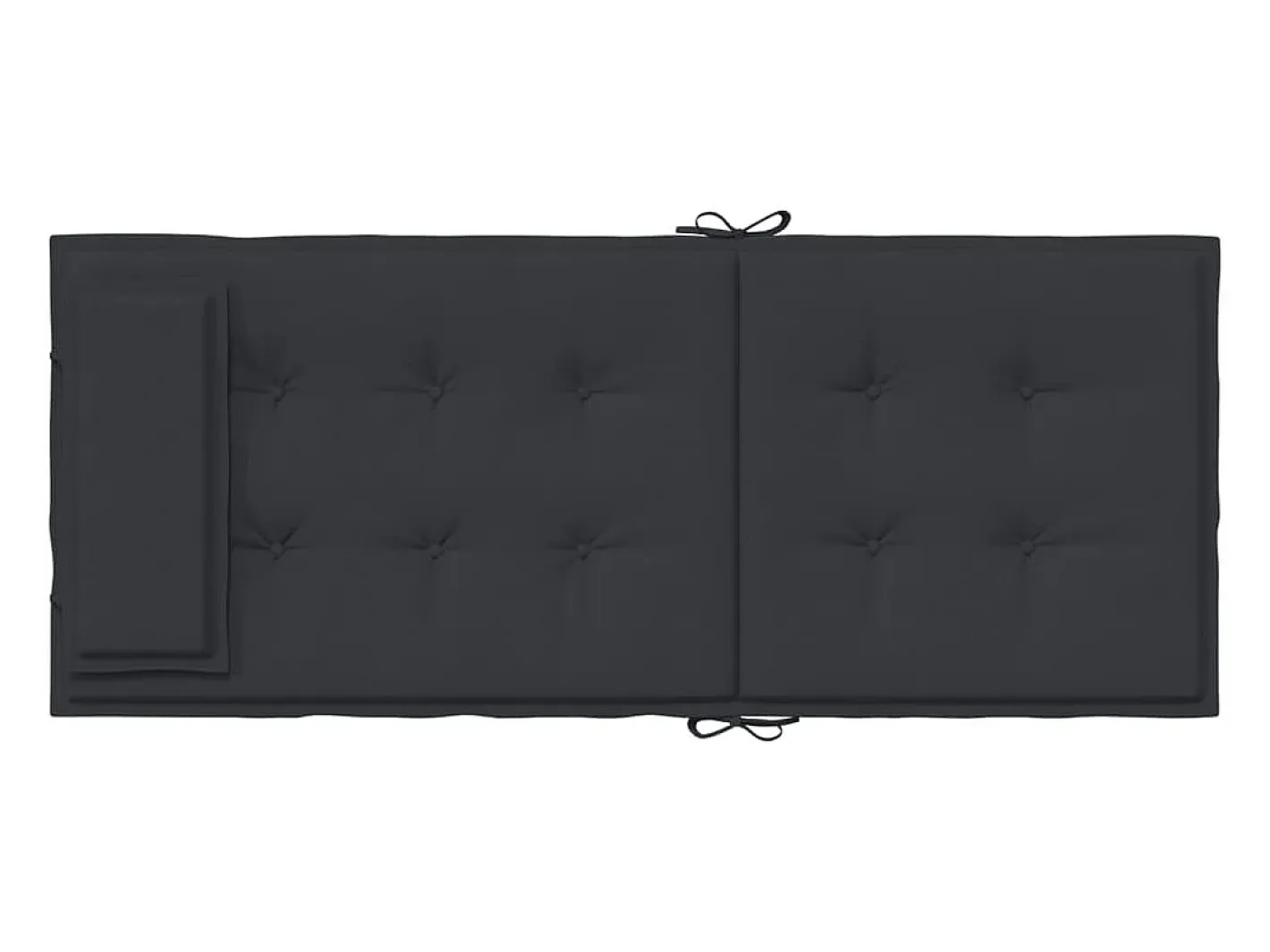 Best Clicnbuy Cojines de silla con respaldo alto 4 unidades tela Oxford Negro