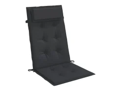 Best Clicnbuy Cojines de silla con respaldo alto 4 unidades tela Oxford Negro