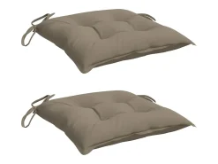 Discount Clicnbuy Cojines de silla de jardín 2 unidades tela Oxford taupé 40x40x7 cm Topo