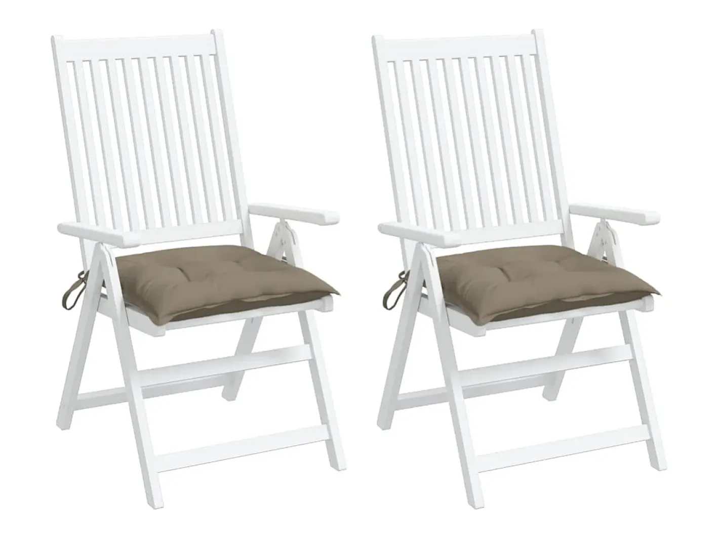 Discount Clicnbuy Cojines de silla de jardín 2 unidades tela Oxford taupé 40x40x7 cm Topo