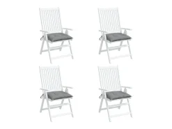 Clicnbuy Cojines de silla de jardín 4 unidades tela 40x40x7 cm Gris Best