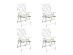 Clicnbuy Cojines de silla de jardín 4 unidades tela Oxford 50x50x7 cm Crema