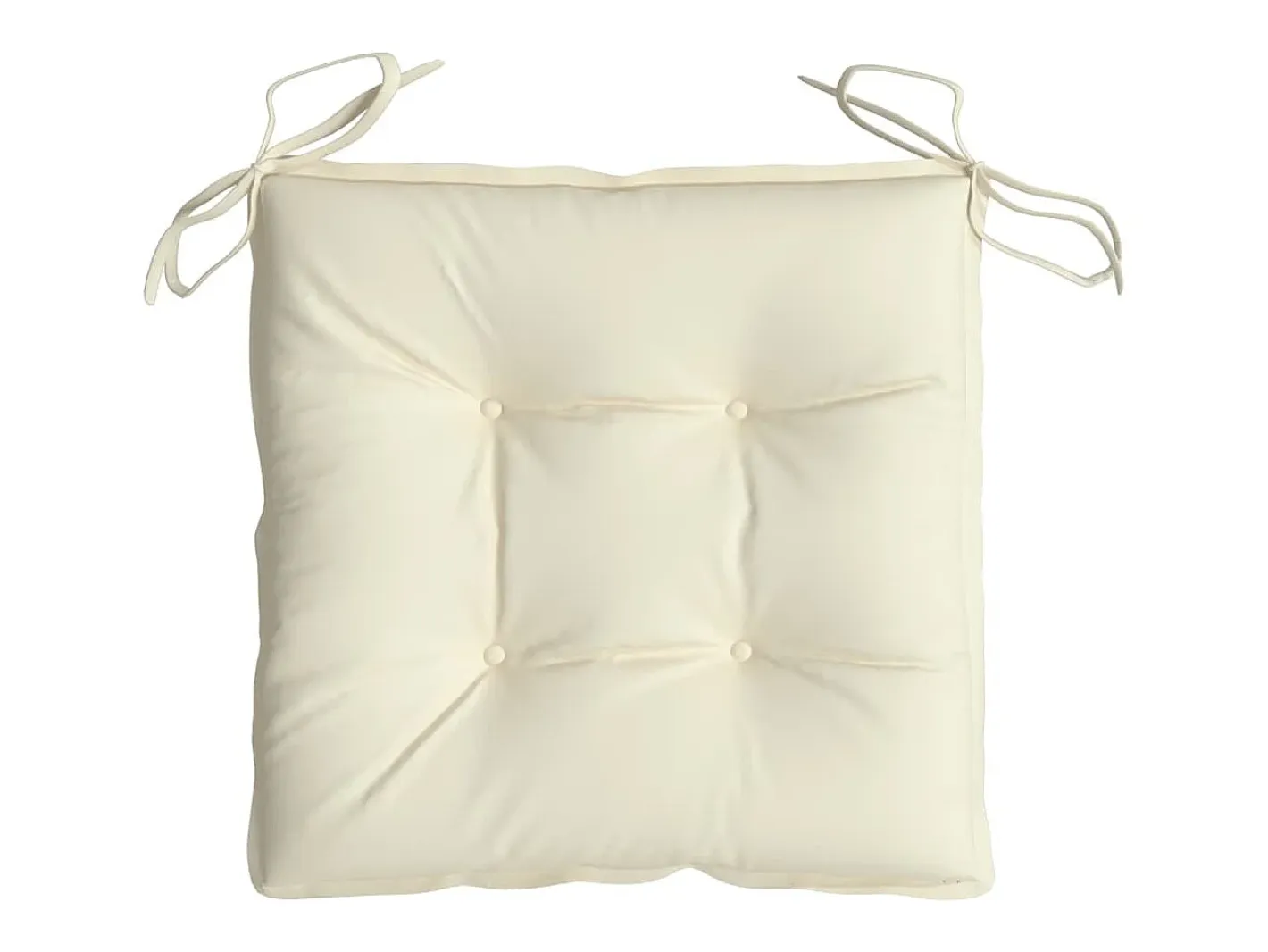 Outlet Clicnbuy Cojines de silla de jardín 4 unidades tela Oxford crema 40x40x7 cm Blanco