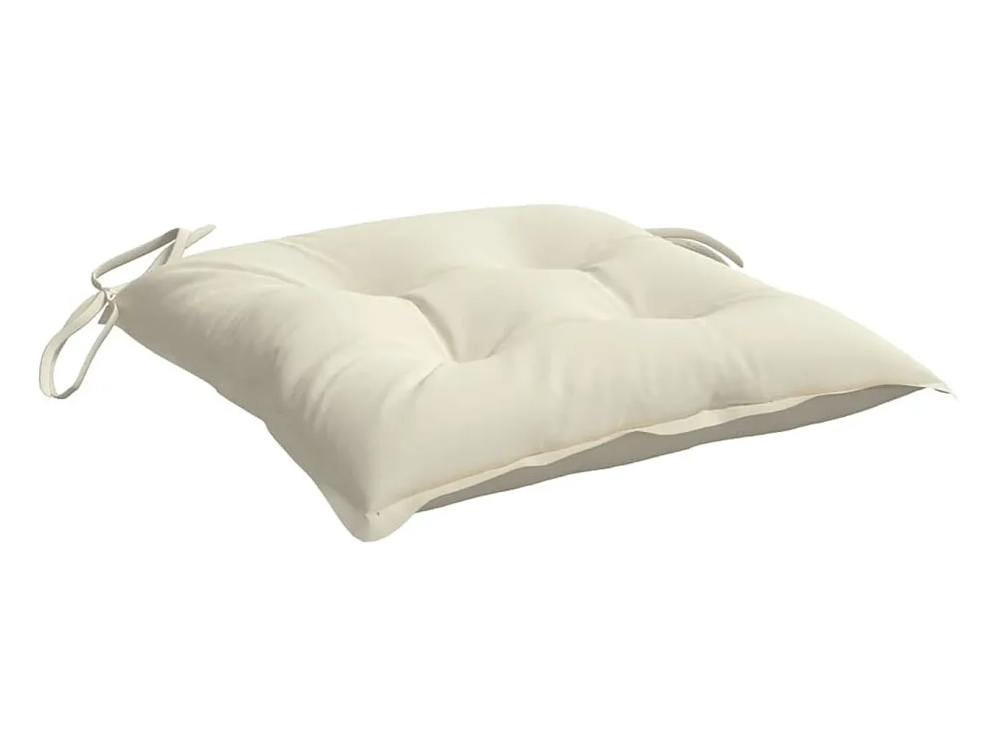 Outlet Clicnbuy Cojines de silla de jardín 4 unidades tela Oxford crema 40x40x7 cm Blanco