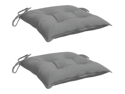Best Clicnbuy Cojines de silla de jardín 2 unidades tela Oxford 50x50x7 cm Gris