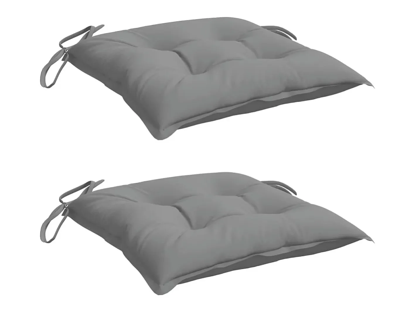 Best Clicnbuy Cojines de silla de jardín 2 unidades tela Oxford 50x50x7 cm Gris