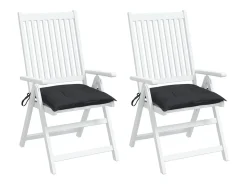 Clicnbuy Cojines de silla de jardín 2 unidades tela Oxford 40x40x7 cm Negro Best