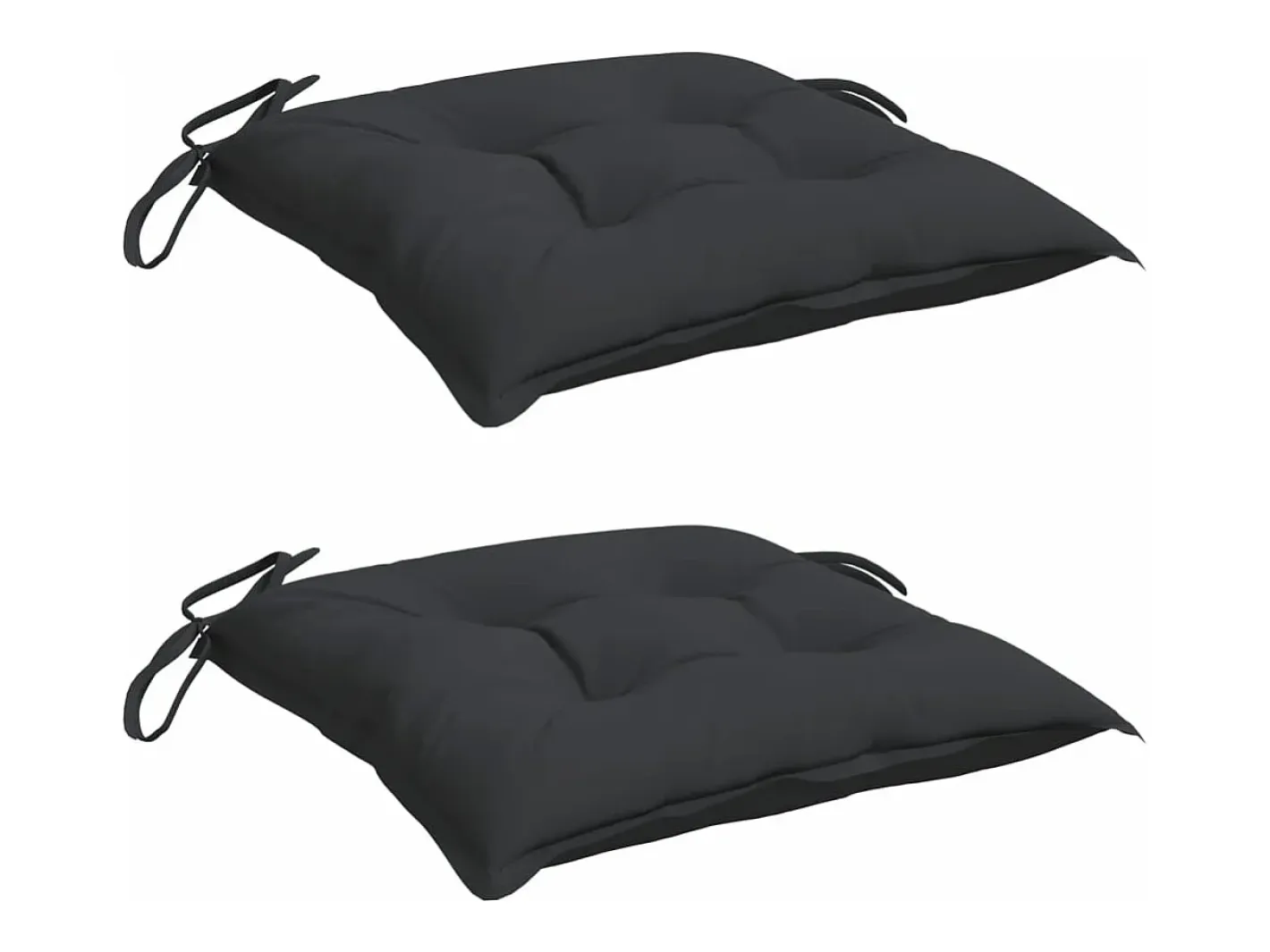 Clicnbuy Cojines de silla de jardín 2 unidades tela Oxford 40x40x7 cm Negro Best
