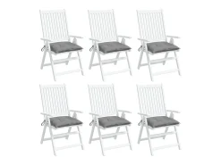 Clicnbuy Cojines de silla de jardín 6 unidades tela Oxford 50x50x7 cm Gris Discount