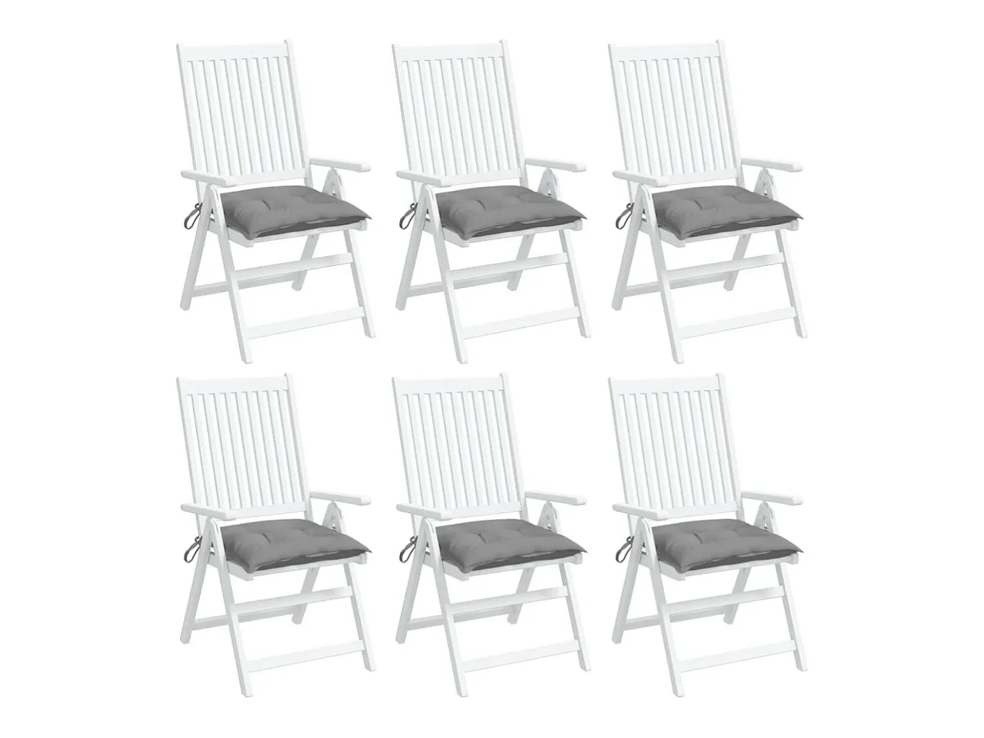 Clicnbuy Cojines de silla de jardín 6 unidades tela Oxford 50x50x7 cm Gris Discount