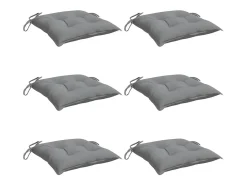 Clicnbuy Cojines de silla de jardín 6 unidades tela Oxford 50x50x7 cm Gris Discount