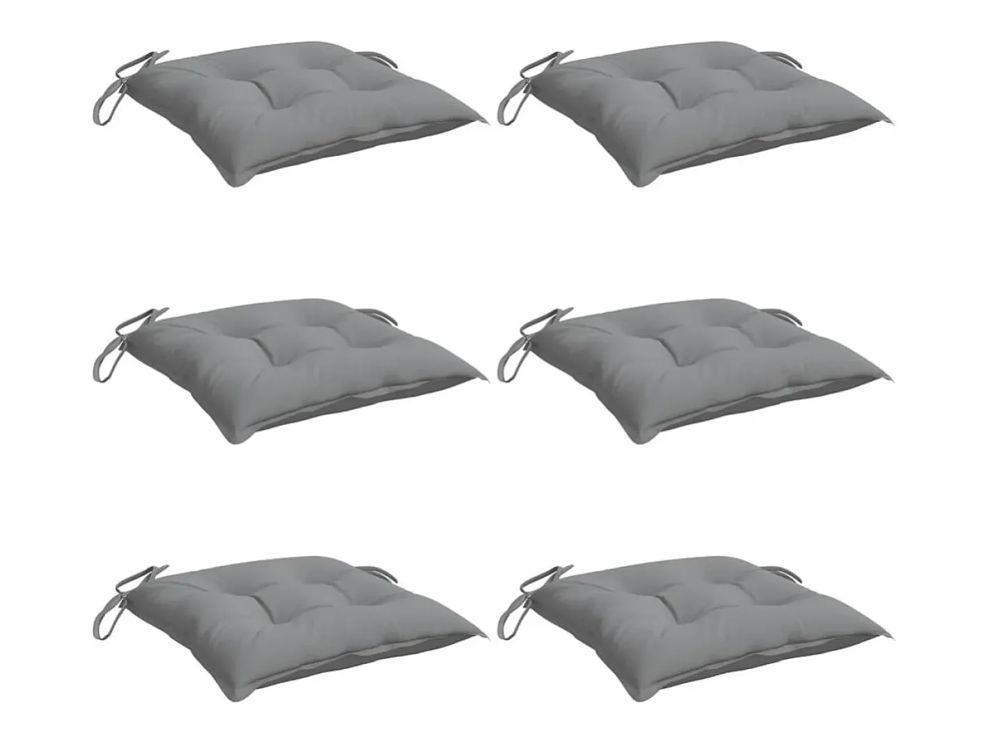 Clicnbuy Cojines de silla de jardín 6 unidades tela Oxford 50x50x7 cm Gris Discount