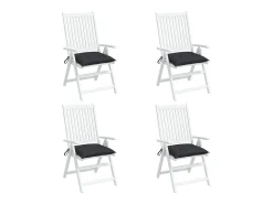 Clicnbuy Cojines de silla de jardín 4 unidades tela Oxford 40x40x7 cm Negro Discount
