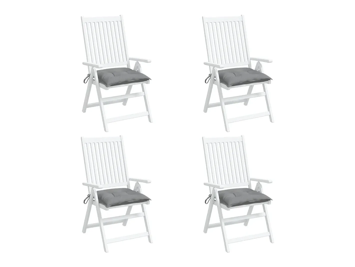 Clicnbuy Ropa De Casa-Cojines de silla de jardín 4 unidades tela Oxford 50x50x7 cm Gris