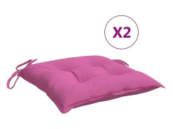 Clicnbuy Ropa De Casa-Cojines de silla de jardín 2 unidades tela Oxford 50x50x7 cm Rosa