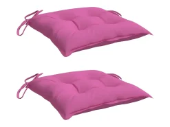 Clicnbuy Ropa De Casa-Cojines de silla de jardín 2 unidades tela Oxford 50x50x7 cm Rosa