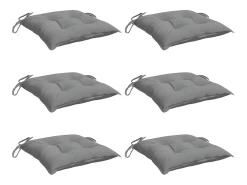 Clicnbuy Cojines de silla de jardín 6 unidades tela Oxford 50x50x7 cm Gris Clearance