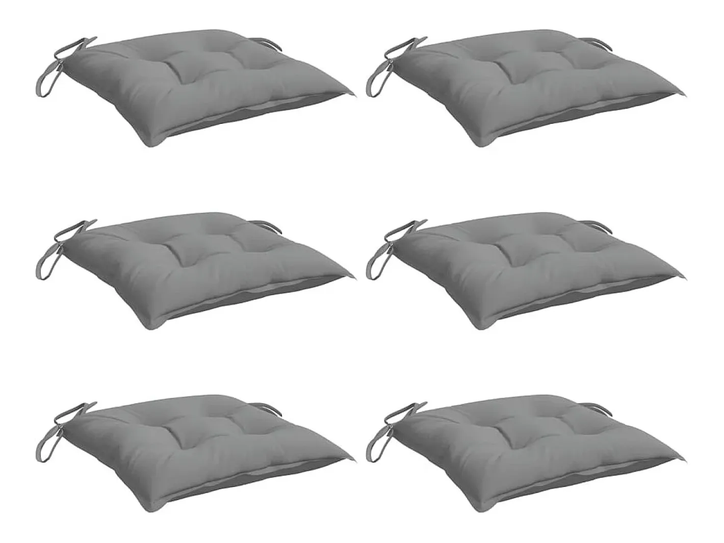 Clicnbuy Cojines de silla de jardín 6 unidades tela Oxford 50x50x7 cm Gris Clearance