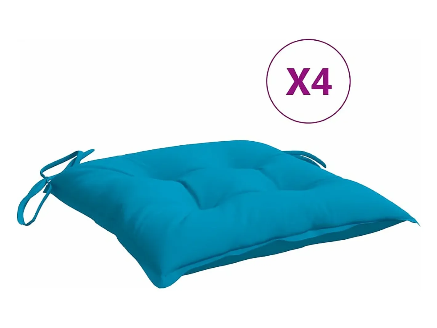 Outlet Clicnbuy Cojines de silla de jardín 4 unidades tela Oxford 50x50x7 cm Azul