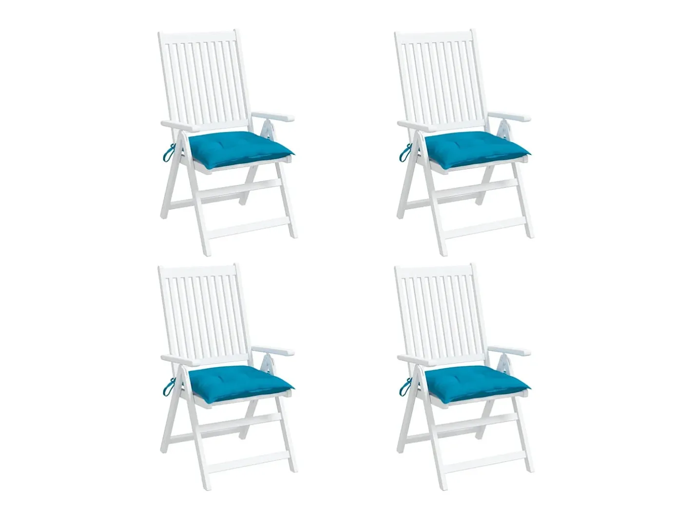 Outlet Clicnbuy Cojines de silla de jardín 4 unidades tela Oxford 50x50x7 cm Azul