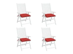 Sale Clicnbuy Cojines de silla de jardín 4 unidades tela Oxford 50x50x7 cm Rojo
