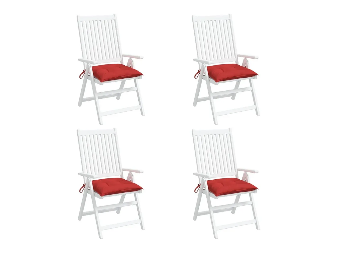 Sale Clicnbuy Cojines de silla de jardín 4 unidades tela Oxford 50x50x7 cm Rojo