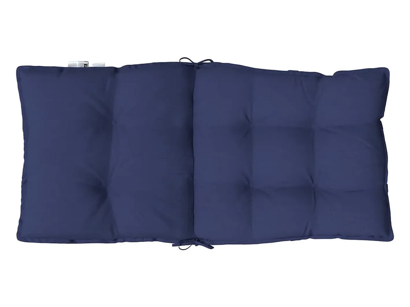 Clicnbuy Ropa De Casa-Cojines de silla de respaldo bajo 2 unidades tela marino Azul