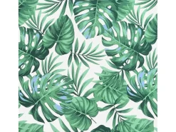 Outlet Clicnbuy Cojines de silla de respaldo alto 2 unidades tela estampado de hojas Verde