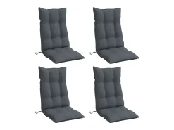 Clicnbuy Cojines de silla respaldo alto 4 unidades tela Oxford Gris antracita Discount