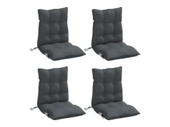 Sale Clicnbuy Cojines de silla respaldo bajo 4 unidades tela Oxford Gris antracita
