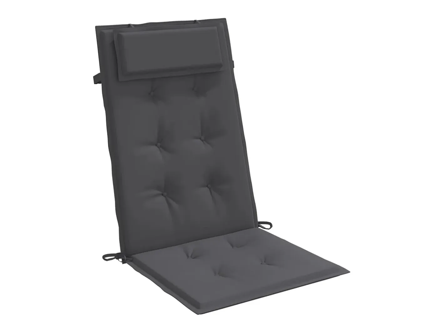 Clicnbuy Cojines de silla respaldo alto 4 unidades tela Oxford Gris antracita