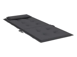 Clicnbuy Cojines de silla respaldo alto 4 unidades tela Oxford Gris antracita